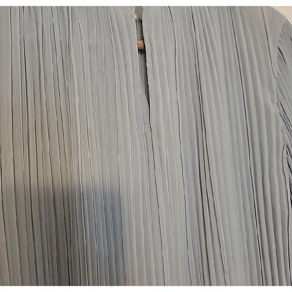 XS J.Crew Ruffle V-Neck Accordion Pleat Blouse Romantic Cottagecore Coquette